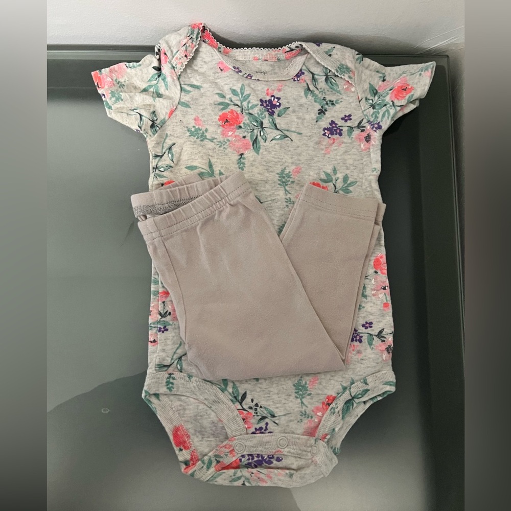 Carter's Pink Floral Baby Outfit